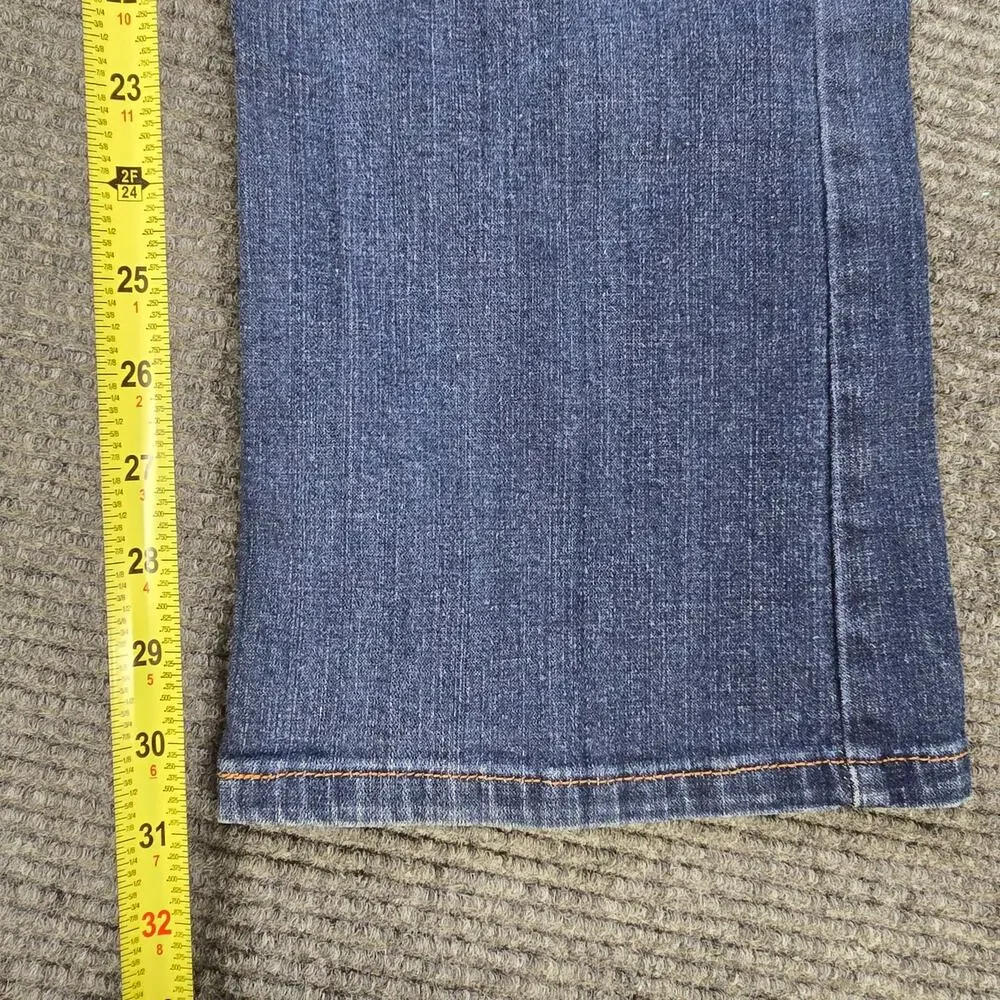 Levi's 524 Too Superlow Jeans Womens 14M 31x31 Blue Bootcut Low Rise Stretch Y2K - Picture 7 of 7